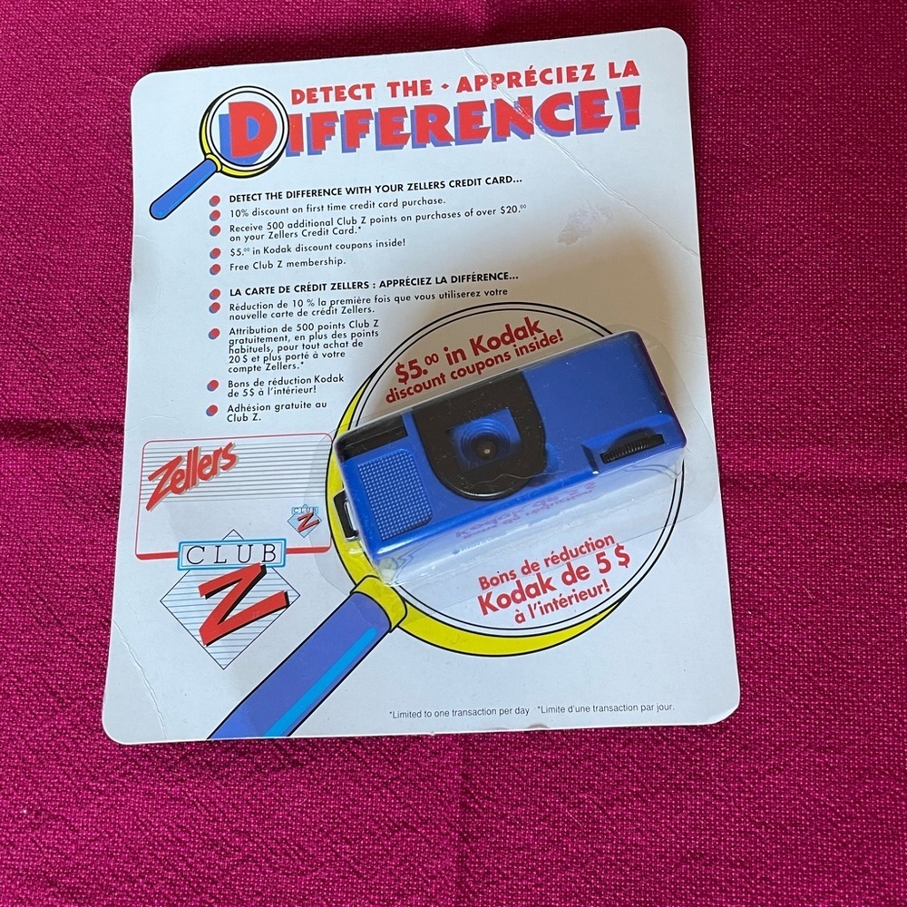 1990’s Vintage Zellers Club Z 110 Camera